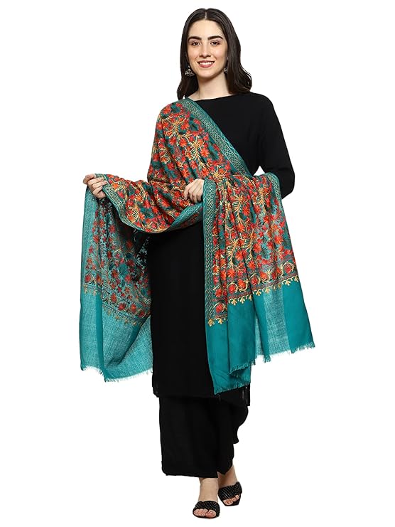 Women Aari Embroidered Shawl