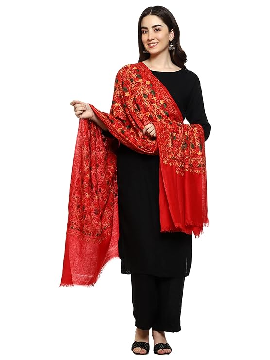 Women Aari Embroidered Shawl