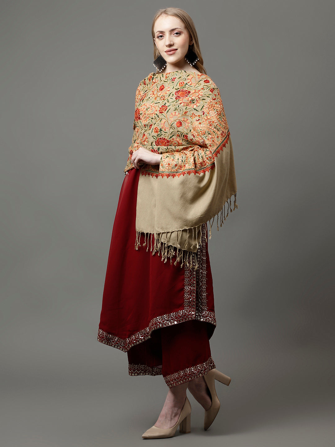 The Aari Embroidery Shawl