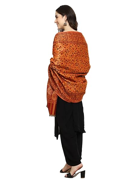 Weavers Villa Women’s Wool Blend Shawl – Lightweight, Warm & Stylish, 100 × 200 CM