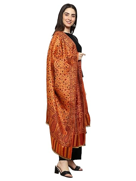 Weavers Villa Women’s Wool Blend Shawl – Lightweight, Warm & Stylish, 100 × 200 CM
