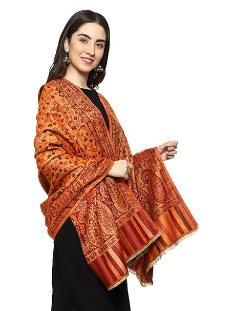 Weavers Villa Women’s Wool Blend Shawl – Lightweight, Warm & Stylish, 100 × 200 CM