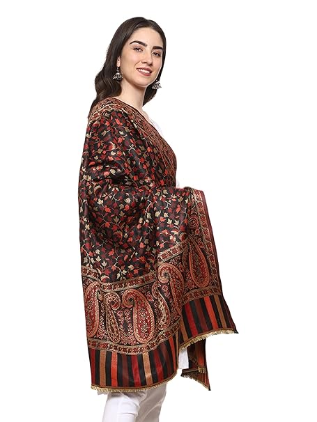 Weavers Villa Women’s Wool Blend Shawl – Lightweight, Warm & Stylish, 100 × 200 CM