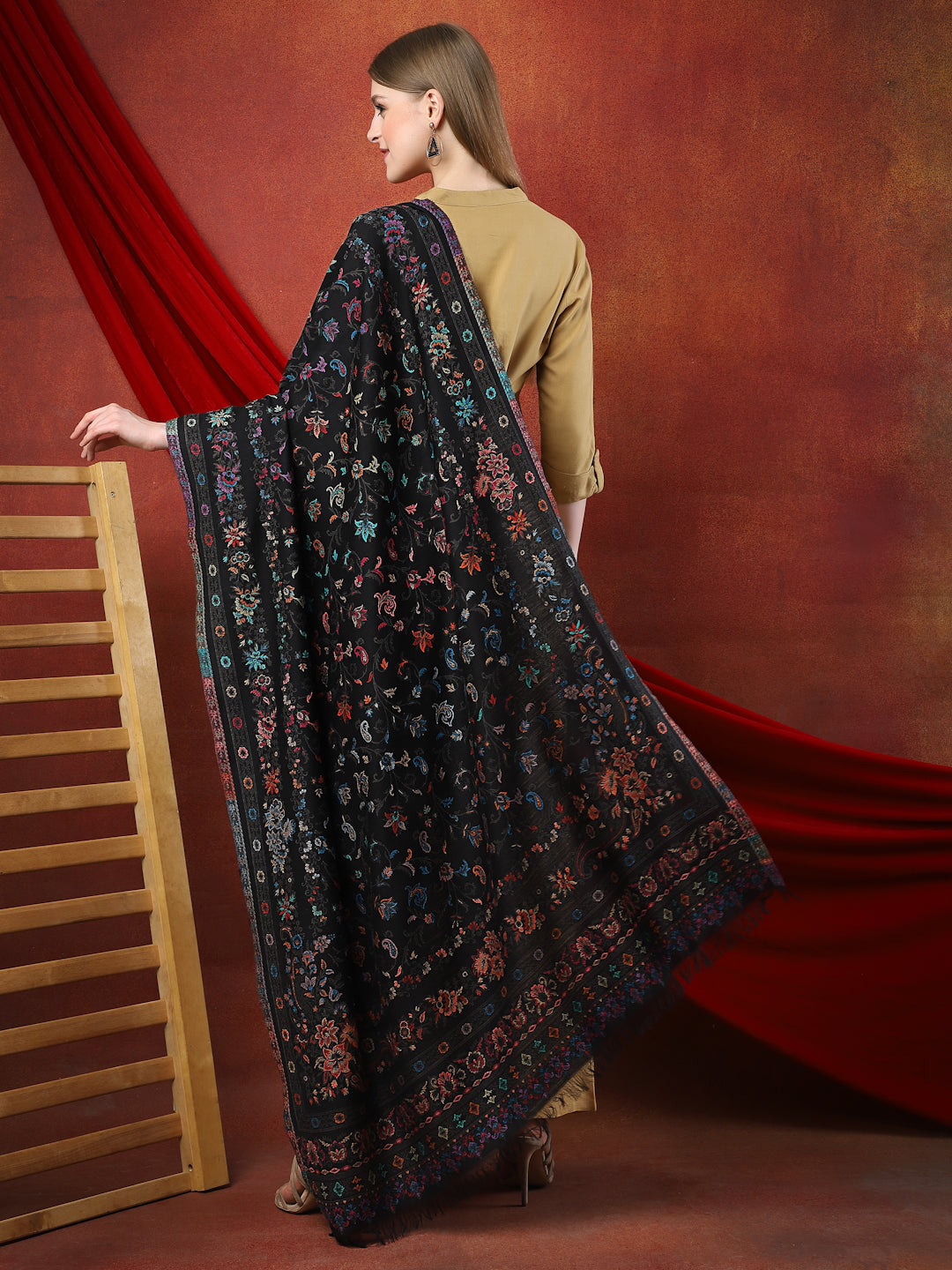 Women Woven Wool Shawl