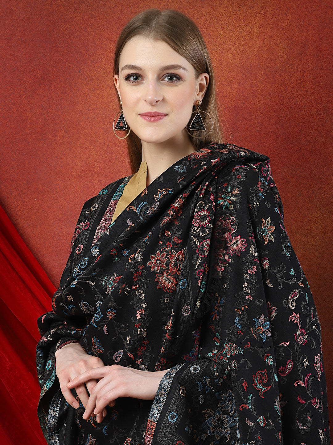 Women Woven Wool Shawl