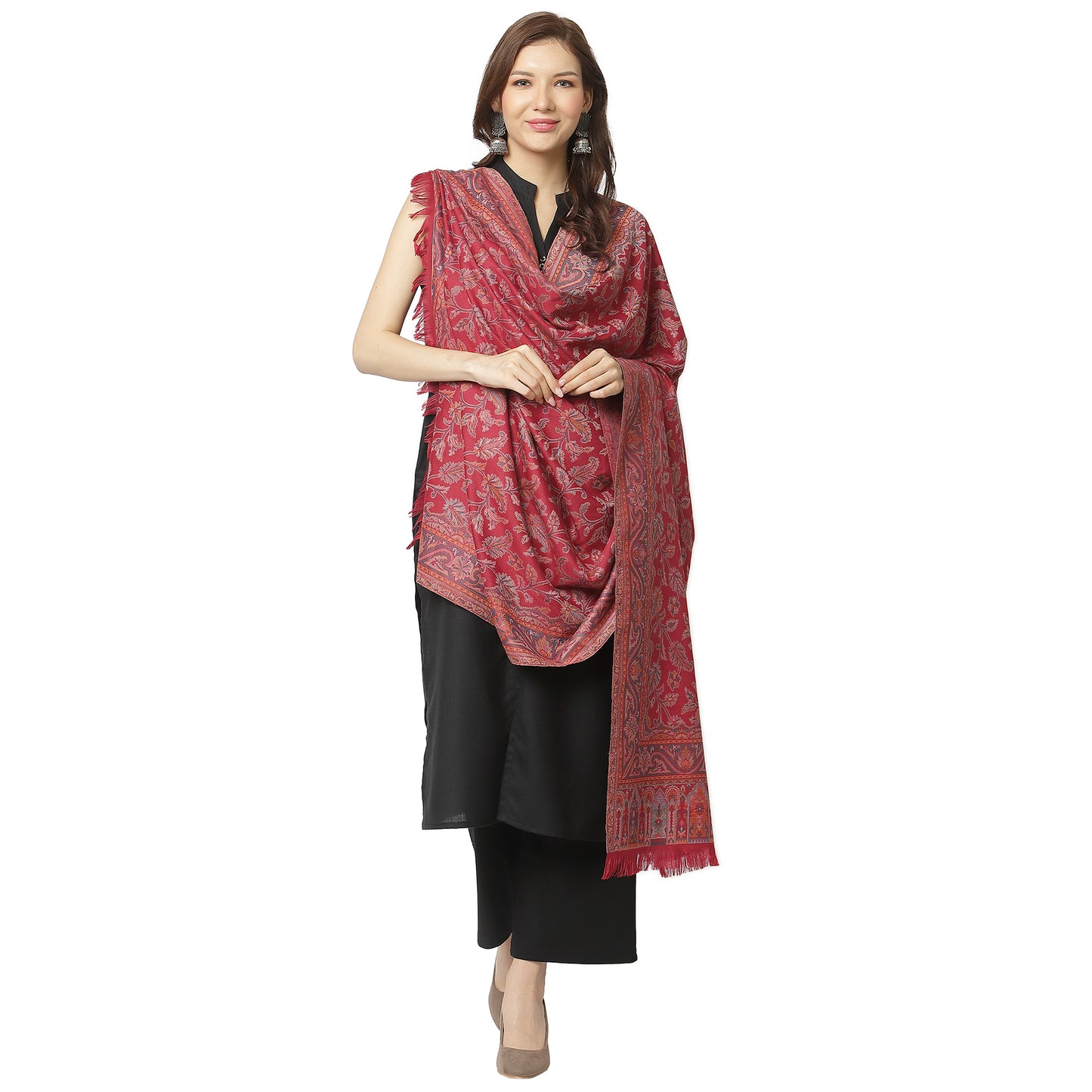 Weavers Villa Women’s Kani Design Wool Shawl – Elegant & Timeless Wrap