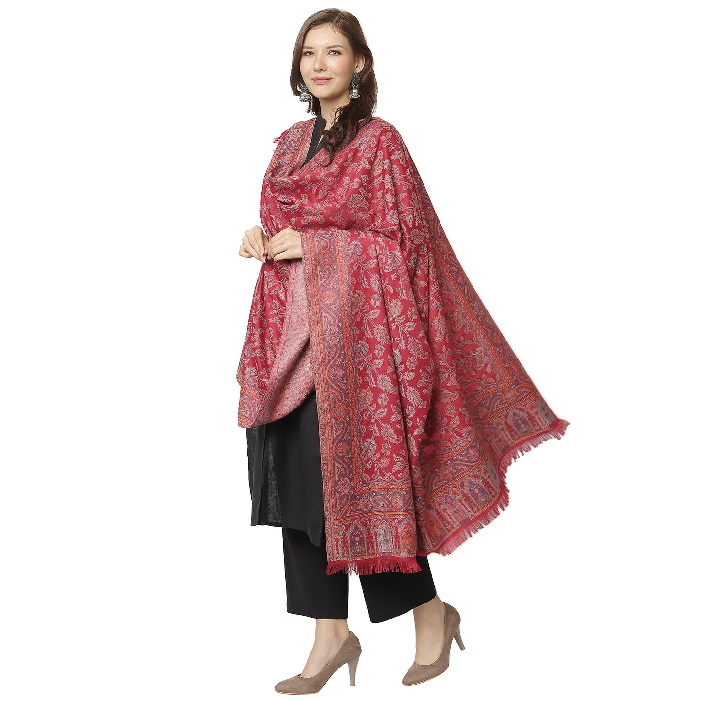 Weavers Villa Women’s Kani Design Wool Shawl – Elegant & Timeless Wrap
