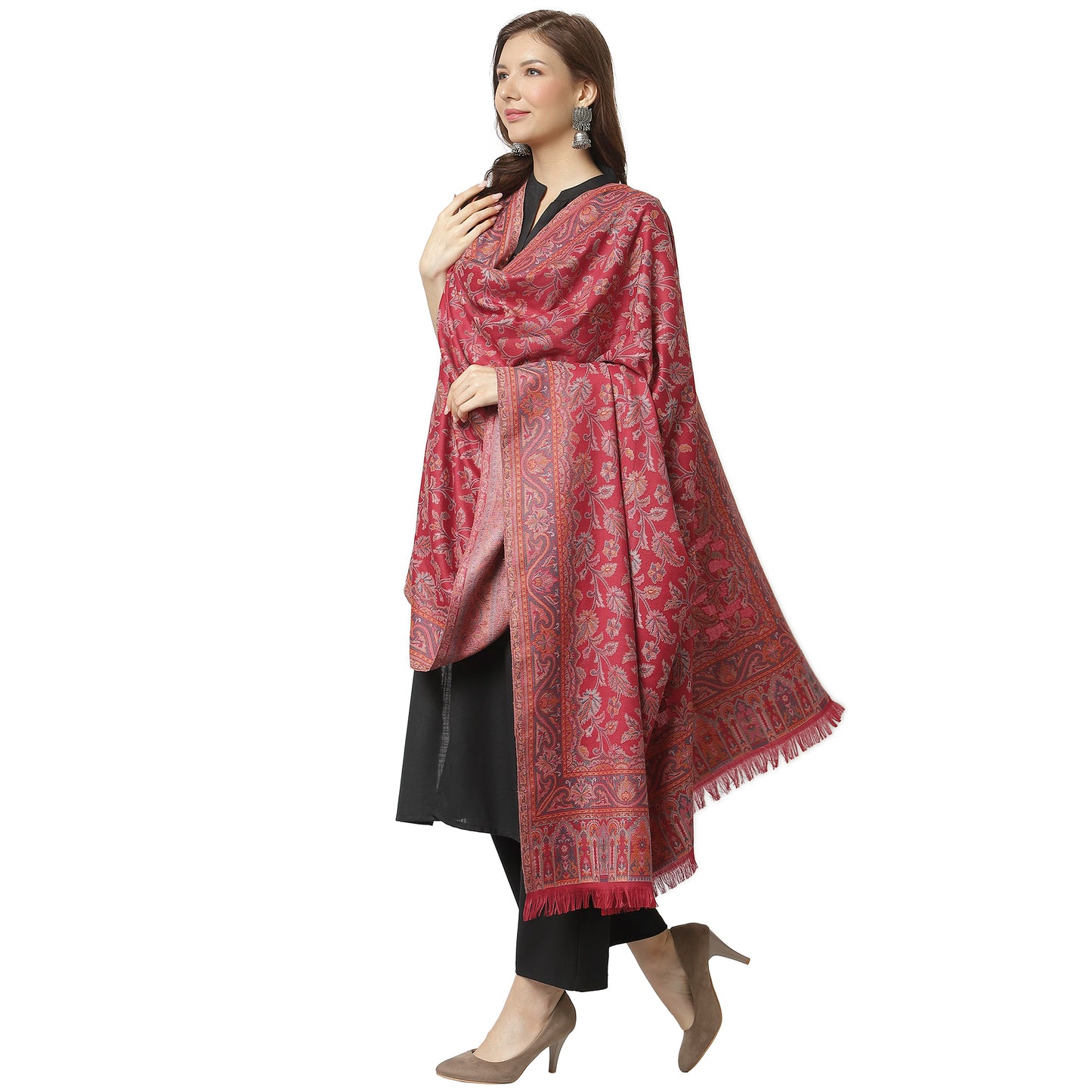 Weavers Villa Women’s Kani Design Wool Shawl – Elegant & Timeless Wrap
