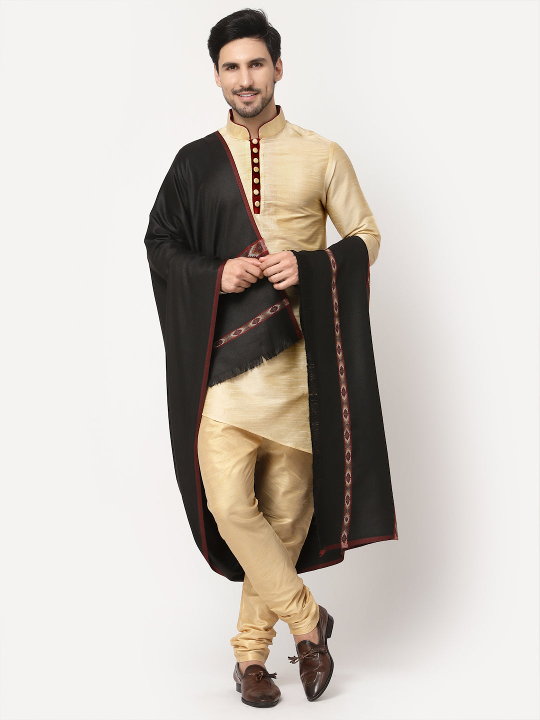 Kullu Design Wool Blend Shawl