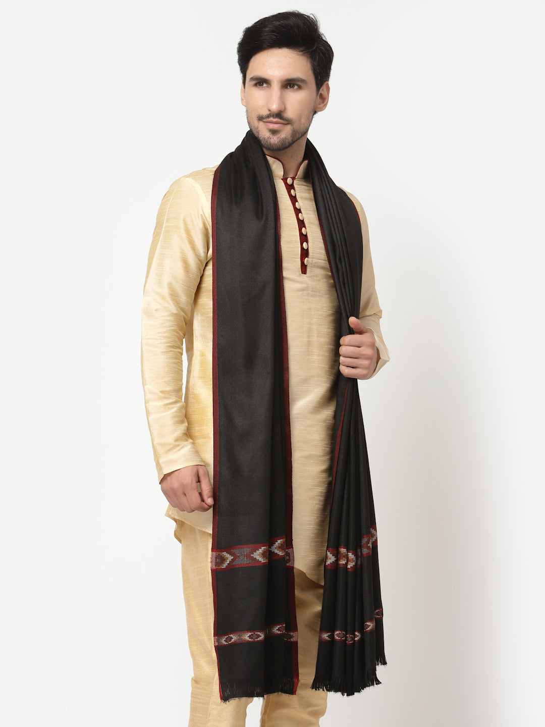 Kullu Design Wool Blend Shawl