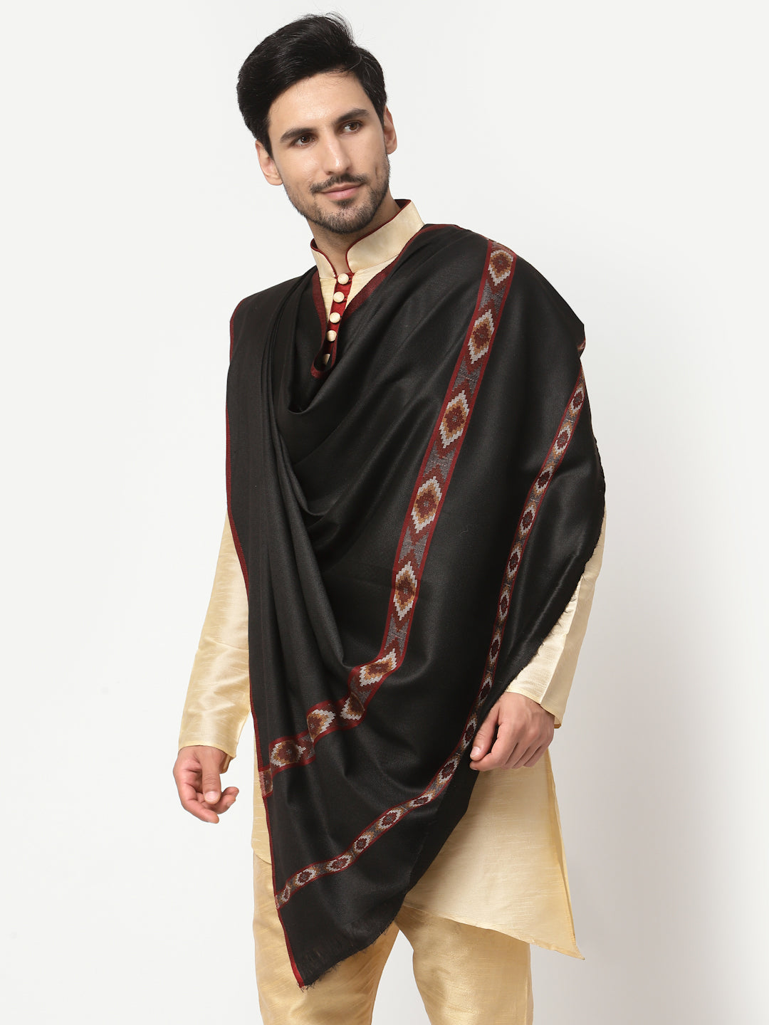 Kullu Design Wool Blend Shawl