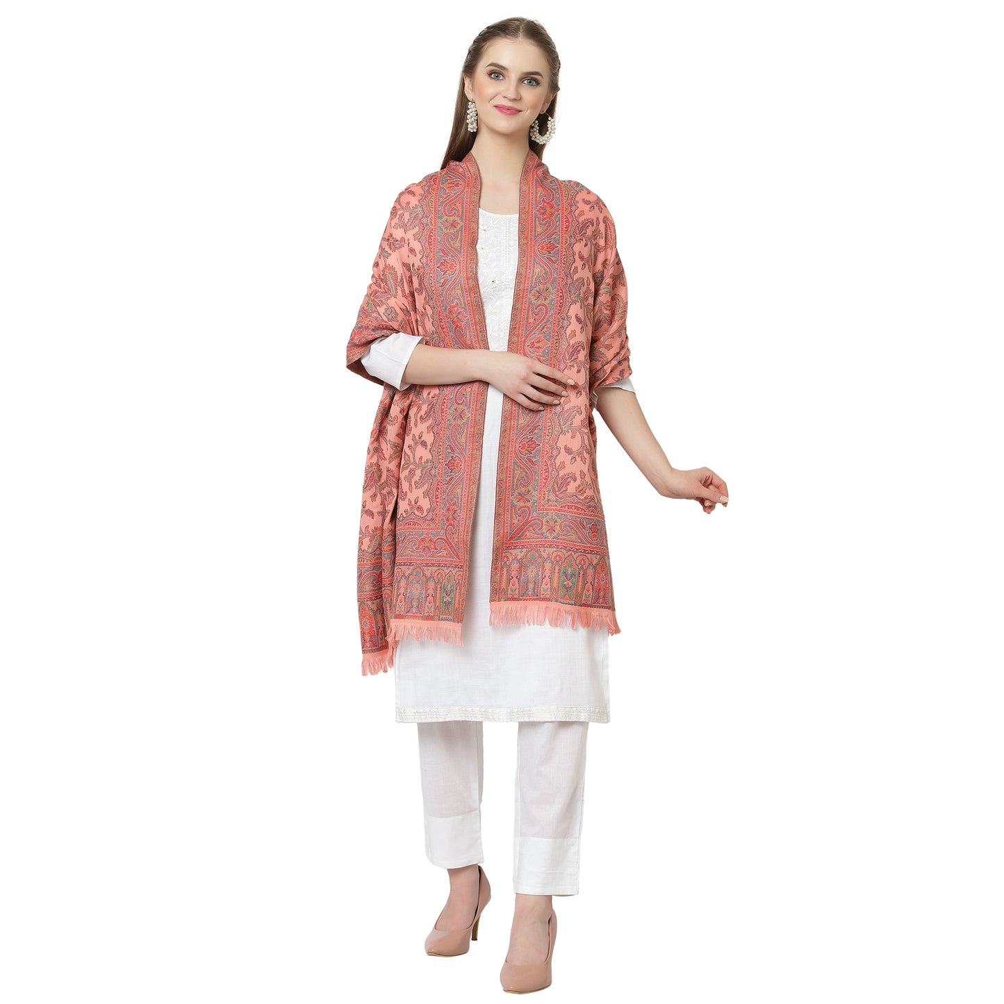 Weavers Villa Women’s Kani Design Wool Shawl – Elegant & Timeless Wrap