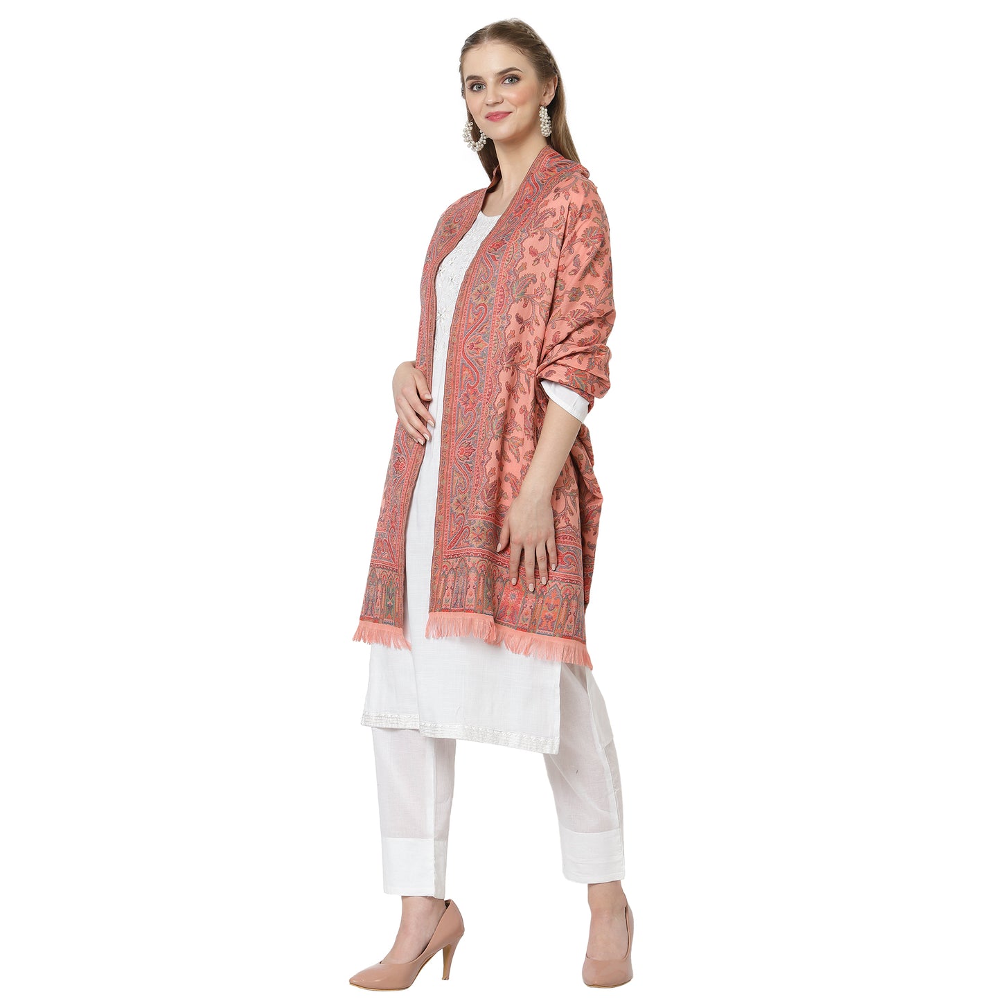 Weavers Villa Women’s Kani Design Wool Shawl – Elegant & Timeless Wrap