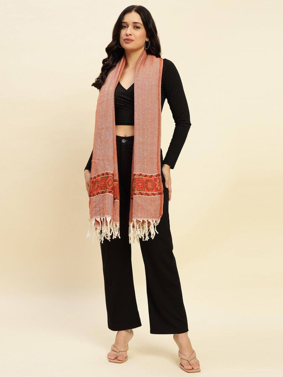 Weavers Villa Women's Kullu Shawl, 100cm x 200cm