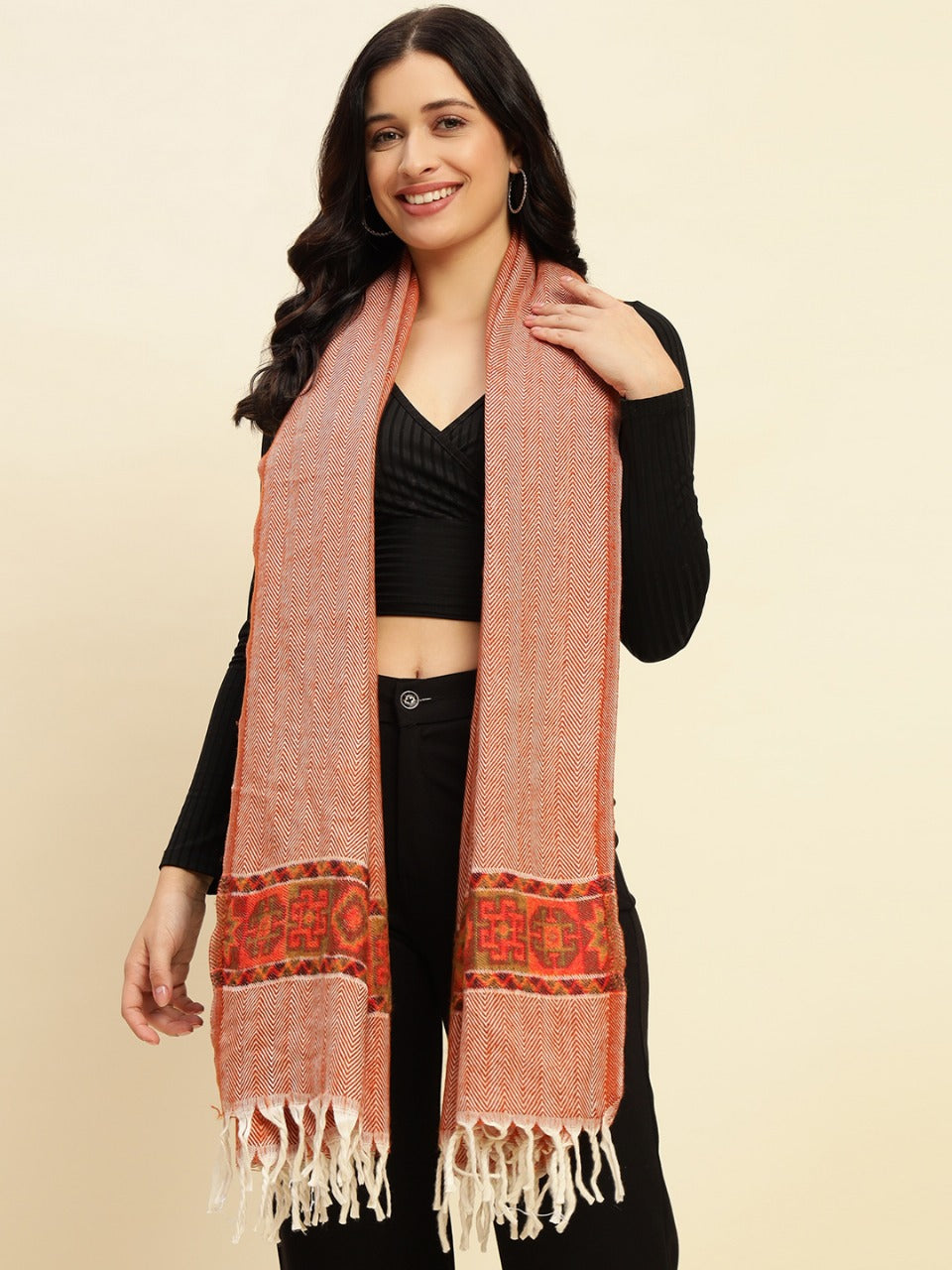 Weavers Villa Women's Kullu Shawl, 100cm x 200cm