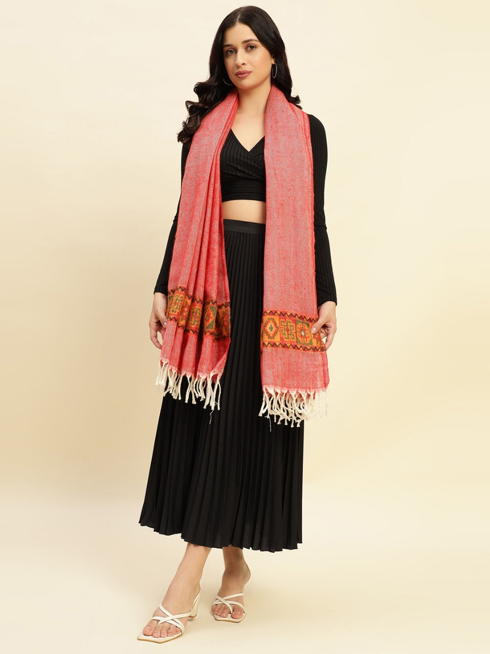 Weavers Villa Women's Kullu Shawl, 100cm x 200cm