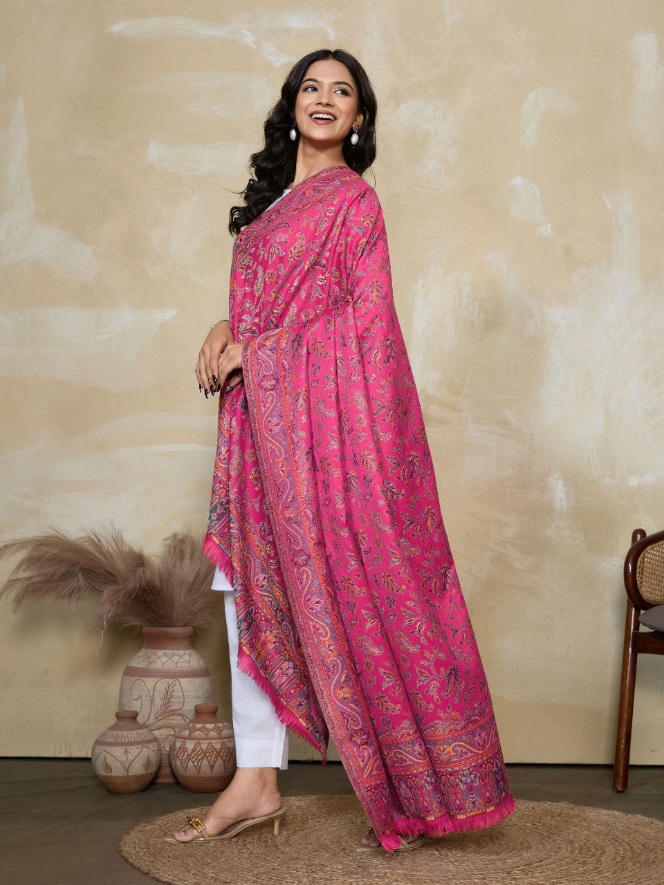 Weavers Villa Women’s Kani Design Wool Shawl – Elegant & Timeless Wrap