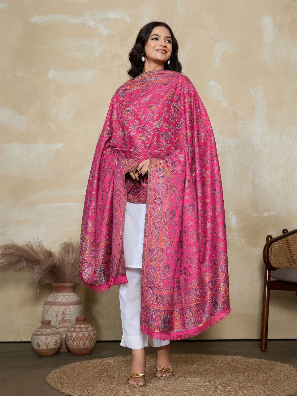 Weavers Villa Women’s Kani Design Wool Shawl – Elegant & Timeless Wrap