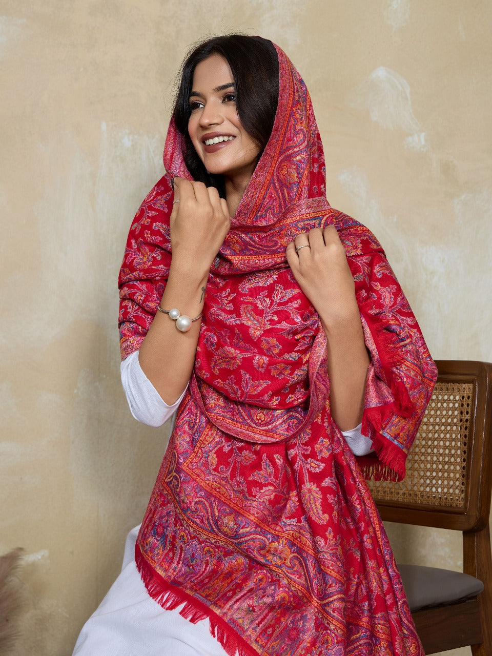 Weavers Villa Women’s Kani Design Wool Shawl – Elegant & Timeless Wrap