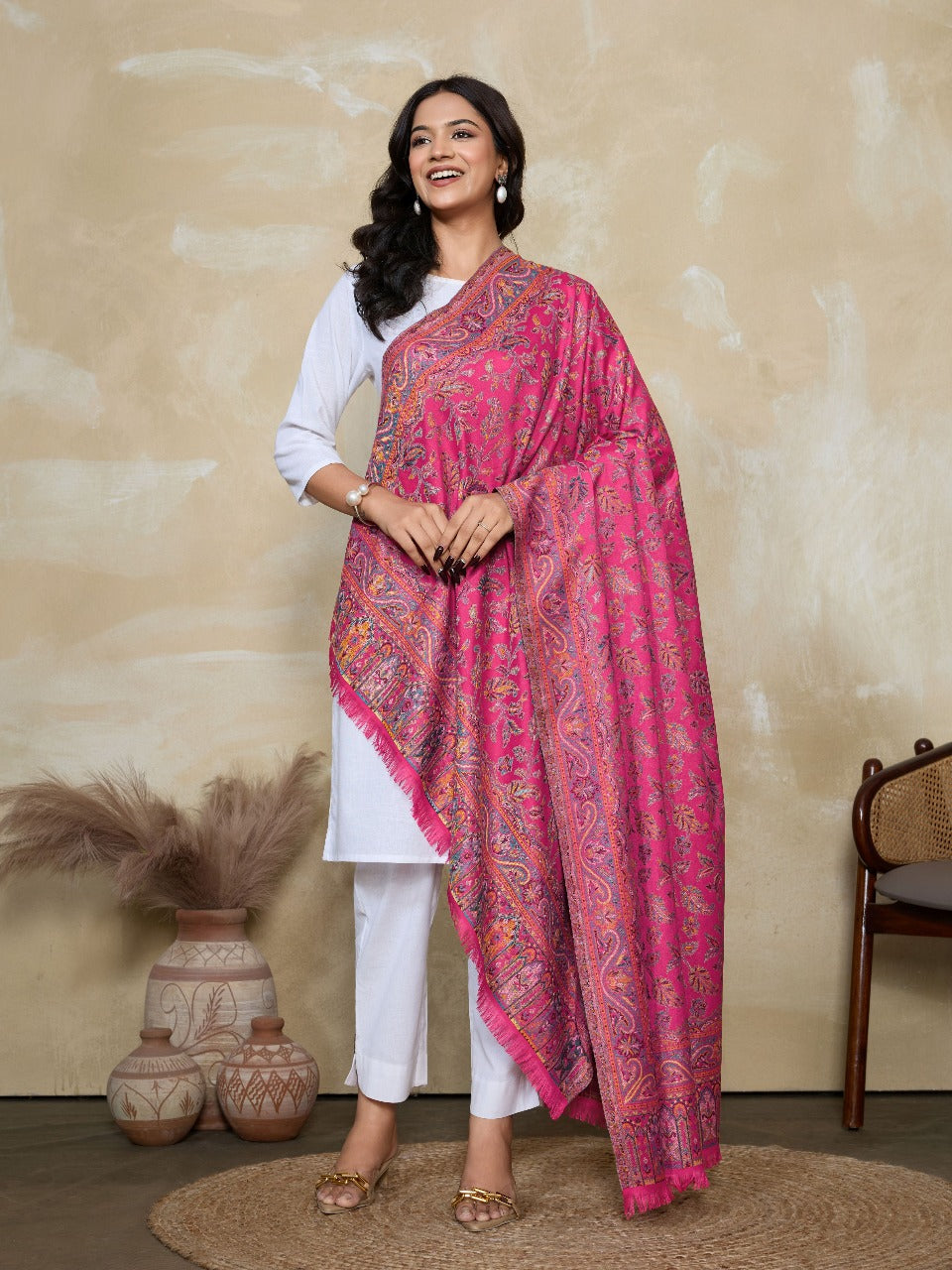 Weavers Villa Women’s Kani Design Wool Shawl – Elegant & Timeless Wrap