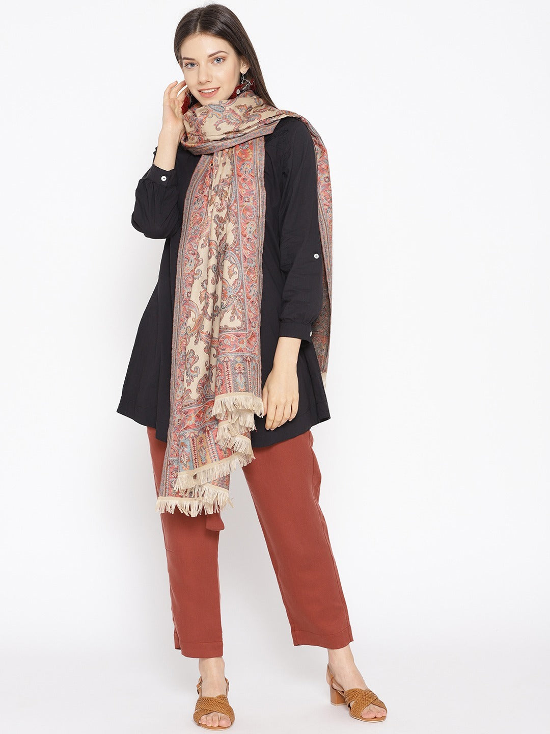 Weavers Villa Women’s Kani Design Wool Shawl – Elegant & Timeless Wrap