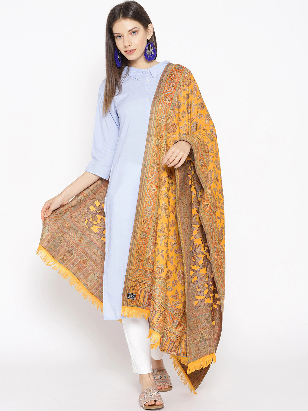 Weavers Villa Women’s Kani Design Wool Shawl – Elegant & Timeless Wrap