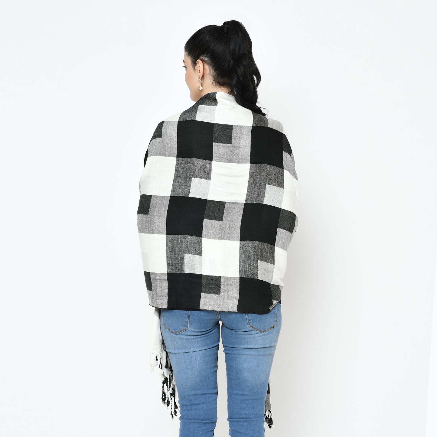 The Check Viscose Stole