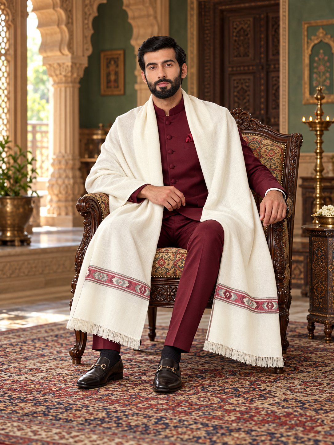 Men's Woven Kullu Design