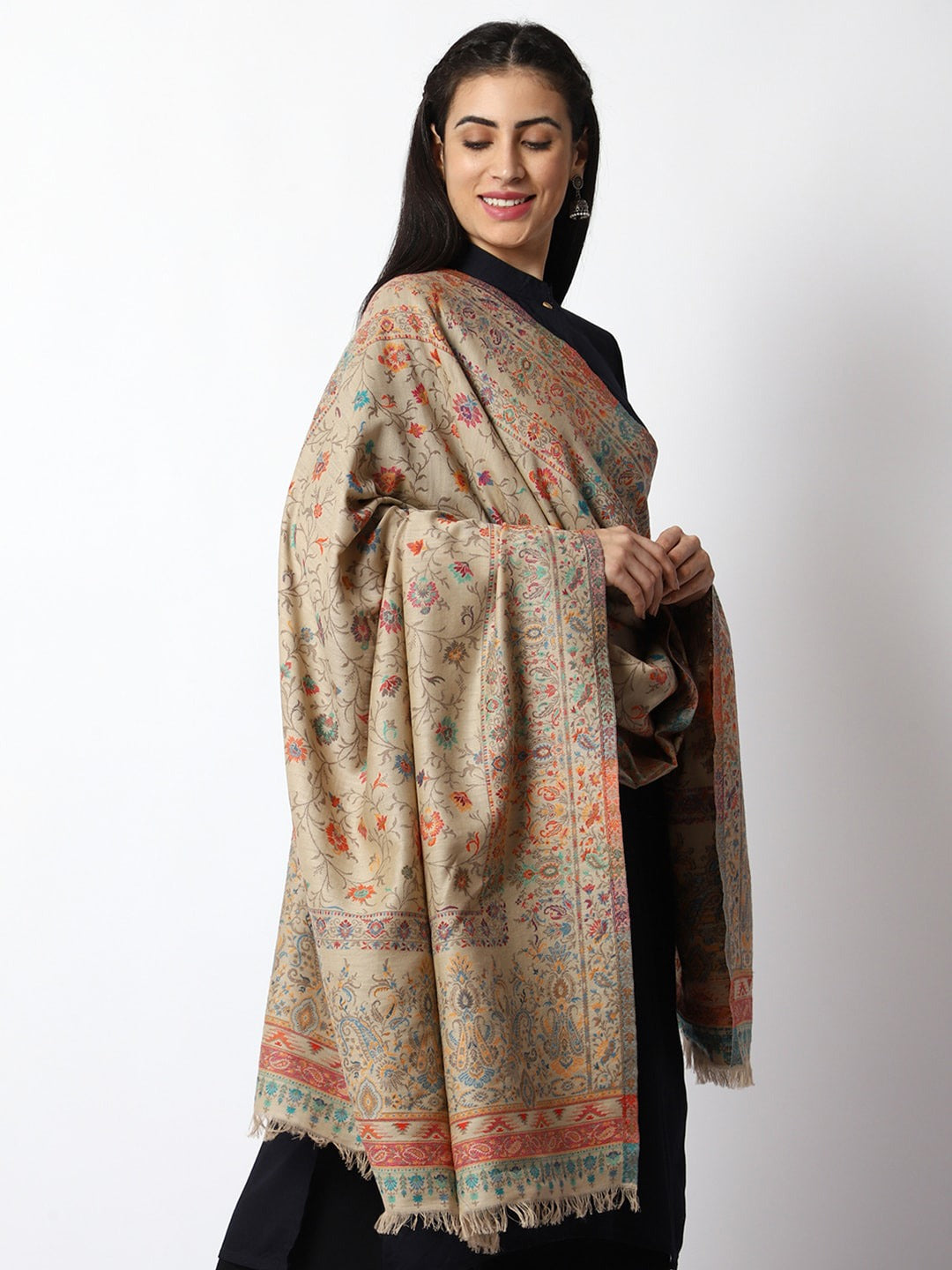 Women Woven Wool Shawl