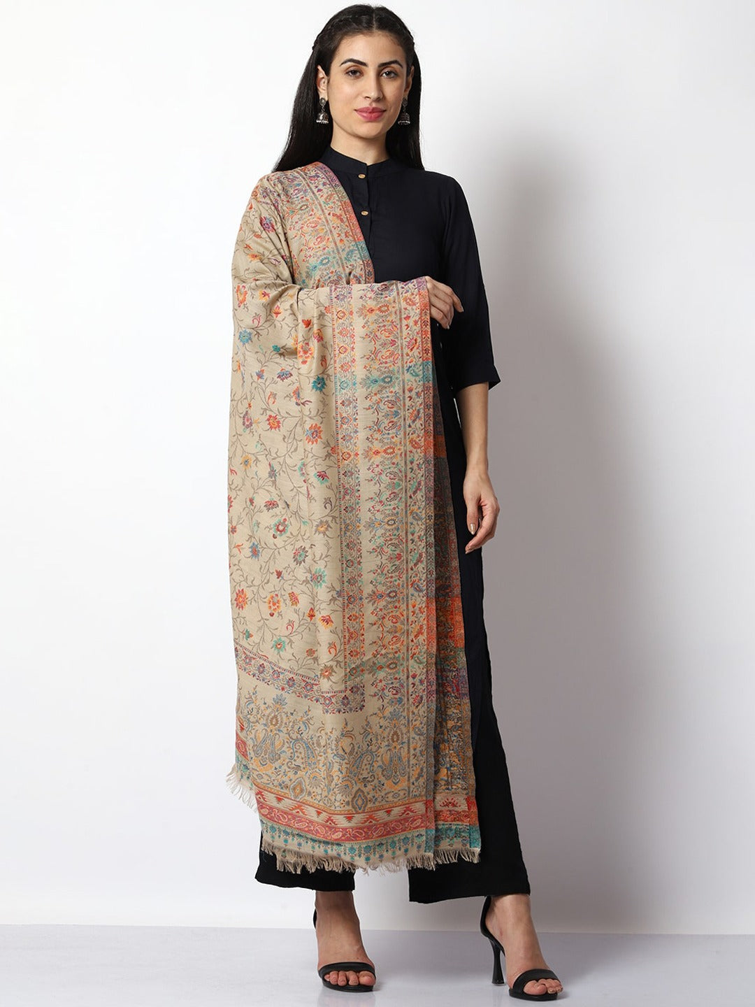 Women Woven Wool Shawl