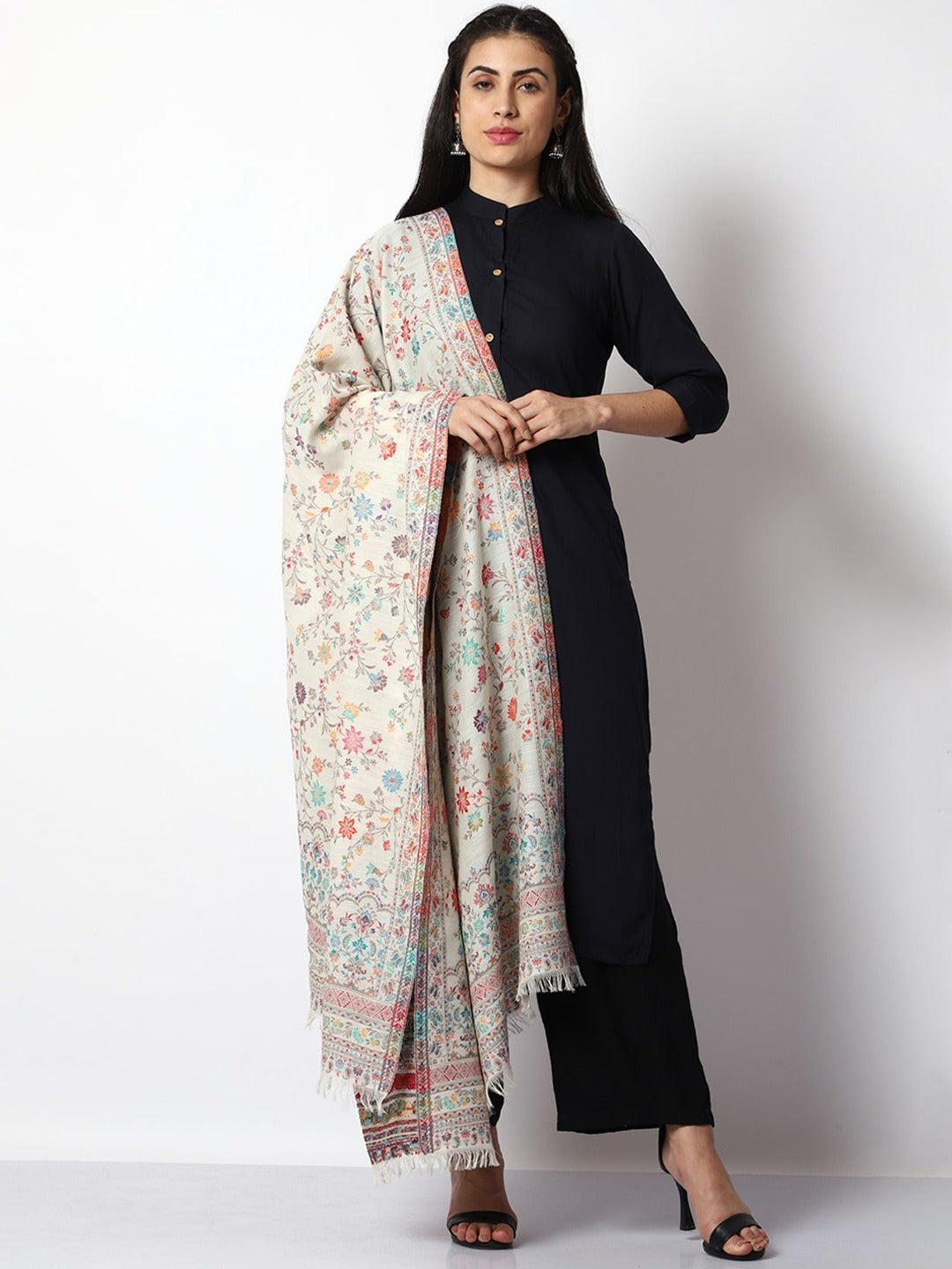 Women Woven Wool Shawl