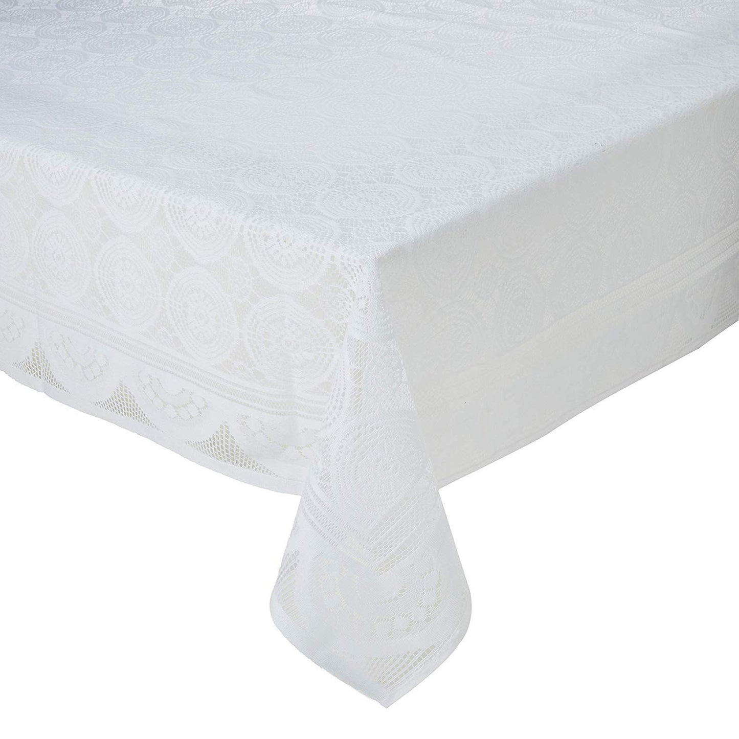 Weavers Villa Floral Cotton Net 4 Seater Table Cover