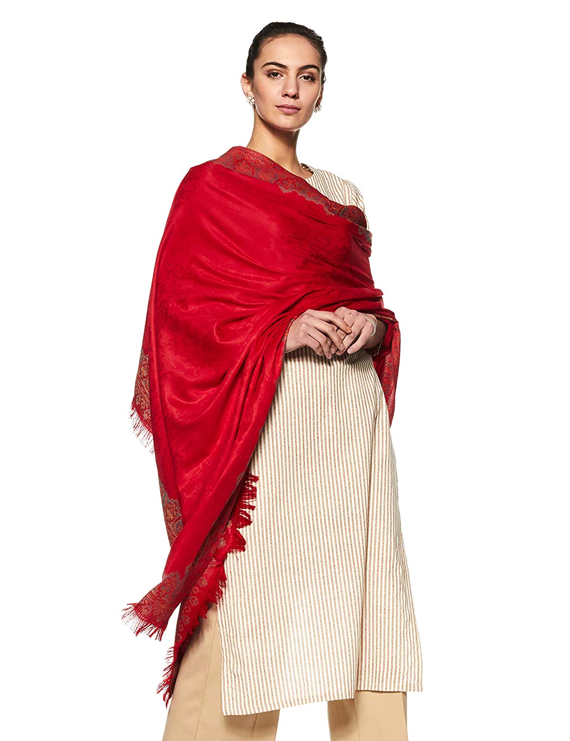 Women's Border Design Shawl