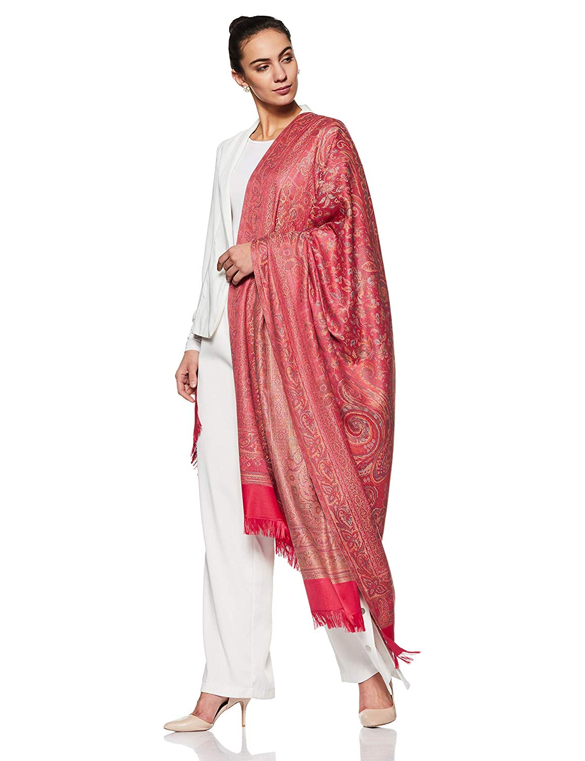 Weavers Villa Woolen Shawl for Women – Paisley Design, Soft & Warm, 100 × 200 CM