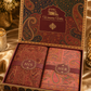 His & Her Jamawar Gift Set — Maroon & Peach
