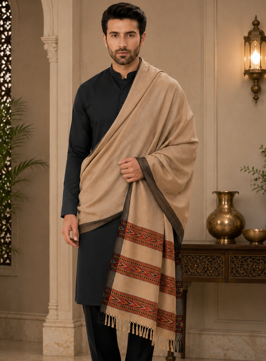 Weavers Villa Men's Woolen Shawl