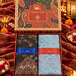 Black and Pista Paisley Shawl Gift Box Set For Men & Women