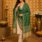 Elegant Paisley Shawl with Gift Box — New Green Contrast