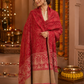 Elegant Paisley Shawl with Gift Box — Maroon Contrast