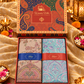 Beige and Pista Paisley Shawl Gift Box Set For Men & Women