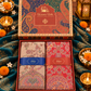 Beige and Red Paisley Shawl Gift Box Set For Men & Women