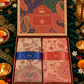 Beige and Peach Paisley Shawl Gift Box Set For Men & Women