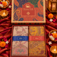 Beige and Mustard Paisley Shawl Gift Box Set For Men & Women