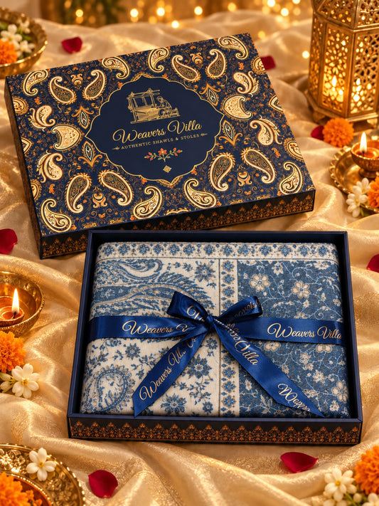 Elegant Paisley Shawl with Gift Box — Ferozi Pastel