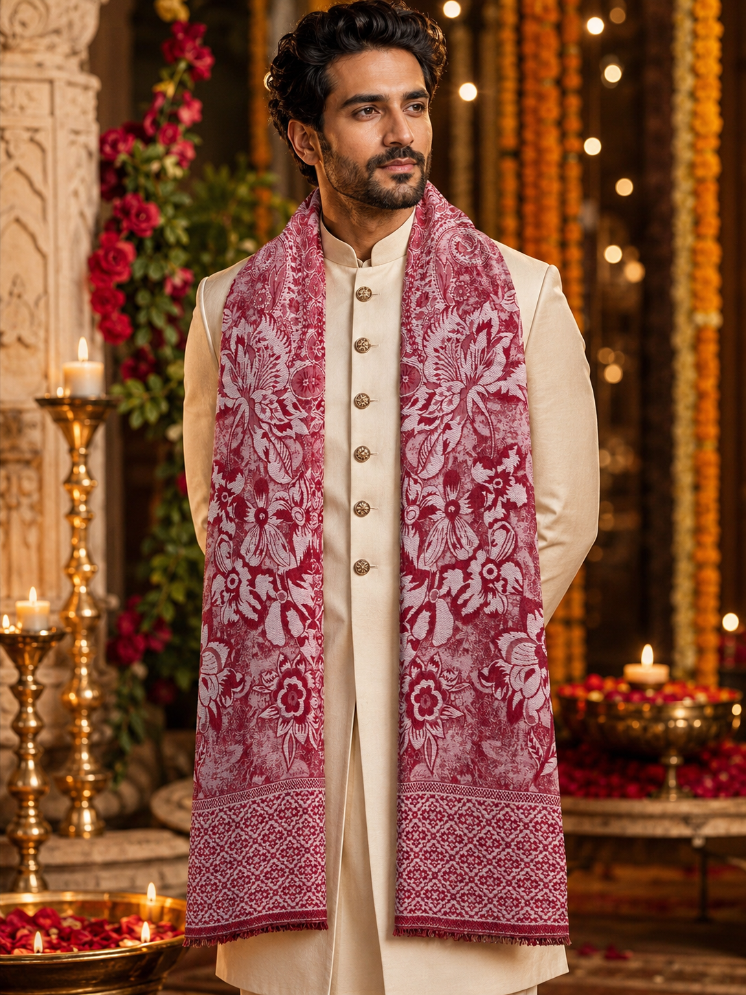 Weavers Villa His & Her Premium Stole Gift Box for Men & Women | Couple Stoles/Shawl/Wrap Set of 2 | Festive, Wedding, Anniversary & Special Occasion Gift