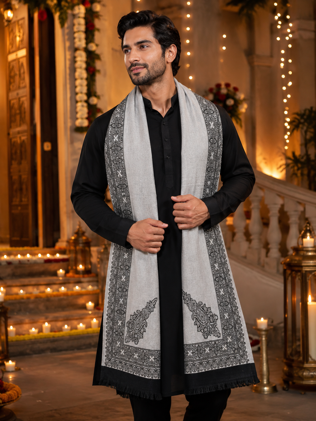 Weavers Villa His & Her Premium Stole Gift Box for Men & Women | Couple Stoles/Shawl/Wrap Set of 2 | Festive, Wedding, Anniversary & Special Occasion Gift