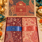 Wine and Peach Paisley Shawl Gift Box Set For Men & Women