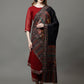 Women's Acro Wool Blend Digital Print Design Woven Shawl