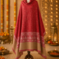 Elegant Paisley Shawl with Gift Box — Maroon Contrast
