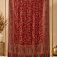 Elegant Paisley Shawl with Gift Box — Maroon Kani